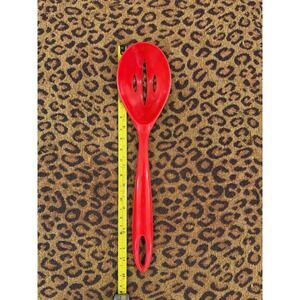 ZAK‎ Designs VTG Slotted Spoon Melamine Thick Mixing Serving Spoon 12" Red 09219